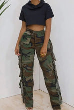 Load image into Gallery viewer, Camouflage Fringe Pants
