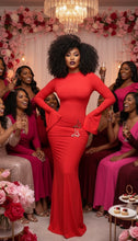 Load image into Gallery viewer, Red Hot Long Sleeve Maxi Dress
