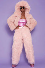 Load image into Gallery viewer, Pale Pink Vegan Faux Shearling Jacket
