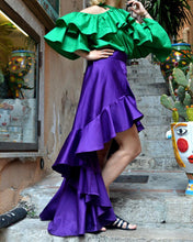 Load image into Gallery viewer, Purple Ruffle Skirt
