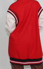 Load image into Gallery viewer, Long Red Letterman Jacket
