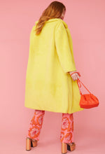 Load image into Gallery viewer, Yellow Faux Fur Midi Coat
