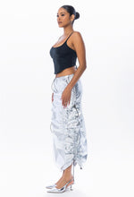 Load image into Gallery viewer, Silver Ruched Cargo Skirt
