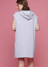 Load image into Gallery viewer, Light Blue Pear Hooded Dress
