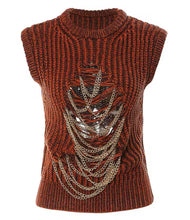 Load image into Gallery viewer, Mya Metal Chain Sweater
