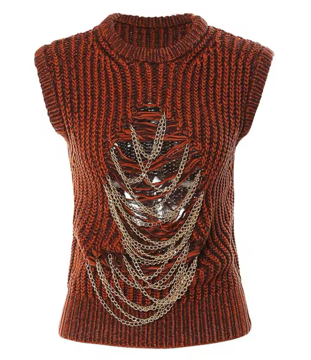 Mya Metal Chain Sweater