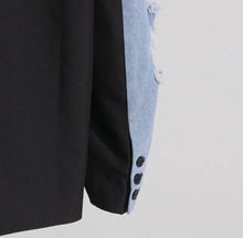 Load image into Gallery viewer, Oversized Denim Patchwork Blazer
