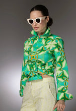 Load image into Gallery viewer, Green Swirl Cotton Top
