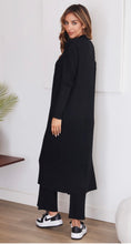 Load image into Gallery viewer, Charcoal 3-Piece Ribbed Knit Set

