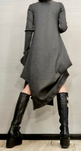 Load image into Gallery viewer, Gray Extravagant Asymmetric Dress
