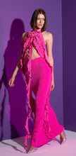 Load image into Gallery viewer, Fuchsia Dangling Ruffle Fringe Bustier

