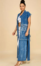 Load image into Gallery viewer, Denim Laced-Up Vest
