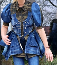 Load image into Gallery viewer, Camouflage &amp; Denim Patched Jacket
