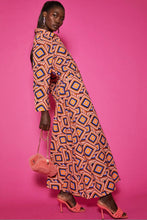 Load image into Gallery viewer, Silk Blend Geometric Print Maxi Shirt Dress
