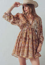 Load image into Gallery viewer, Sienna Sunset Smocked Mini Dress
