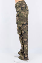Load image into Gallery viewer, Green Cargo Camouflage Wide Leg Pants (PLUS)
