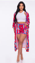 Load image into Gallery viewer, Fuschia Colorful Cardigan Set
