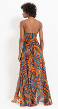 Load image into Gallery viewer, Orange &amp; Blue Mesh Maxi Dress
