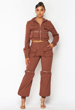 Load image into Gallery viewer, LULU Nylon Cargo Jacket &amp; Jogger Set (OLIVE only)
