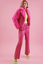 Load image into Gallery viewer, Pink Faux Fur Cropped Jacket
