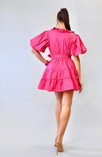 Load image into Gallery viewer, Fuchsia Ruffle Mini Dress
