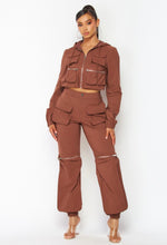 Load image into Gallery viewer, LULU Nylon Cargo Jacket &amp; Jogger Set (OLIVE only)
