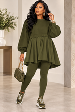 Load image into Gallery viewer, Contrast French Terry Pleated Mini Dress/Top
