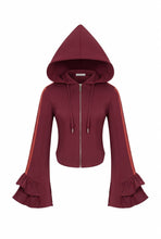 Load image into Gallery viewer, Ruffle Bell Sleeve Hoodie
