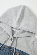 Load image into Gallery viewer, Denim Contrast Hoodie Jacket

