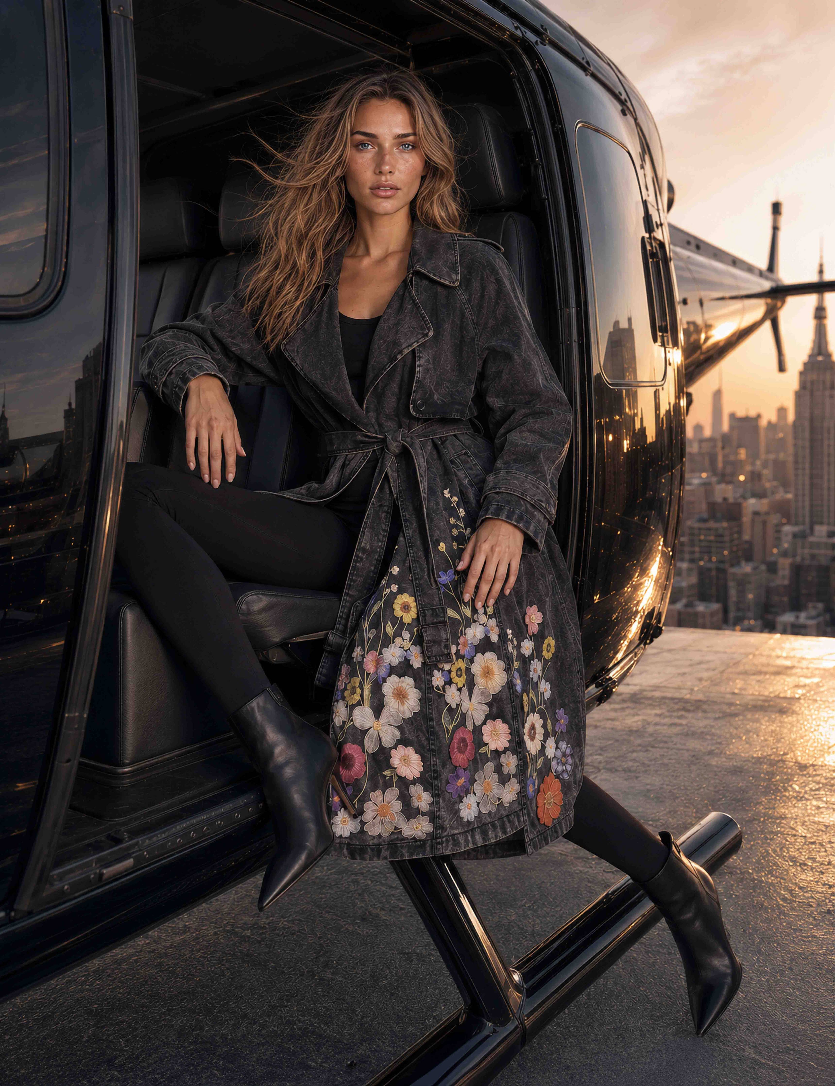 The Fleur de Denim Trench