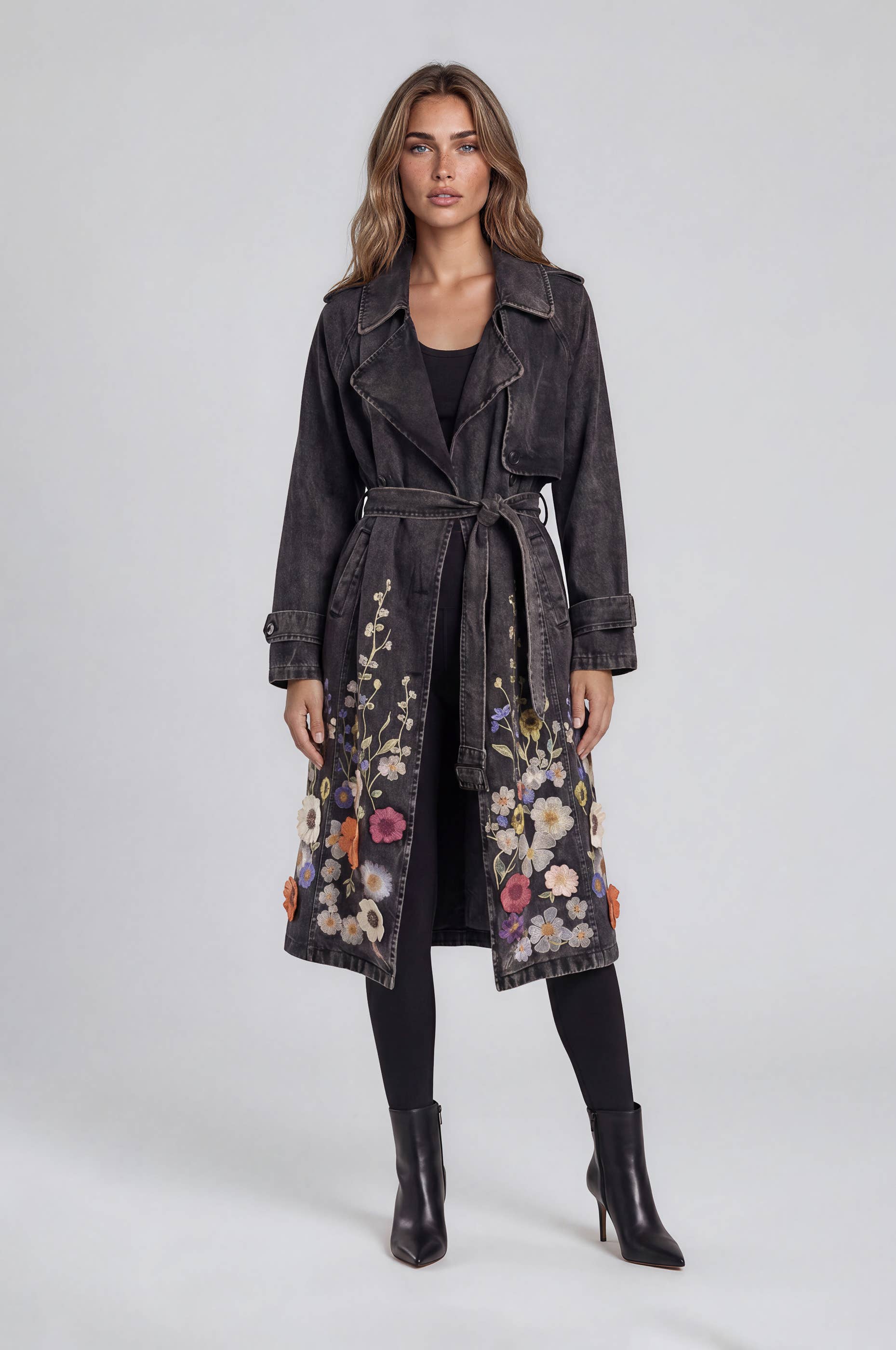 The Fleur de Denim Trench