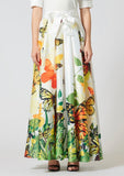 Ivory Butterfly Nature Maxi Skirt