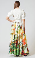 Ivory Butterfly Nature Maxi Skirt