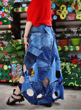Load image into Gallery viewer, Extravagant Denim Patched Skirt
