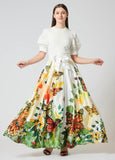 Ivory Butterfly Nature Maxi Skirt
