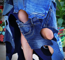 Load image into Gallery viewer, Extravagant Denim Patched Skirt
