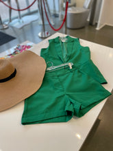 Load image into Gallery viewer, Green Vest Blazer Short Set
