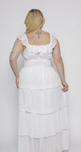 Load image into Gallery viewer, White Chiffon Ruffle Dress
