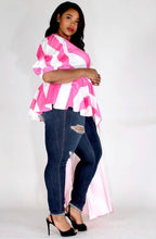 Load image into Gallery viewer, “JESSICA” Pink &amp; White Stripe Top
