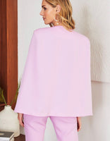 Lavender Open Front Cloak Blazer