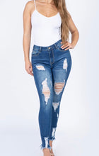 Load image into Gallery viewer, Denim High Waist Jeans (BLUE)
