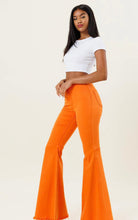 Load image into Gallery viewer, Orange Wide Leg Denim Pants

