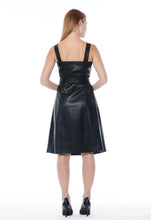 Load image into Gallery viewer, Sassy Black Faux Leather Dress
