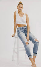 Load image into Gallery viewer, Light High Rise Ripped Boyfriend Jeans

