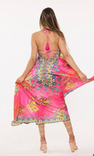 Load image into Gallery viewer, Embellished Pink Summer Halter Dress
