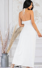 Load image into Gallery viewer, White Halter Maxi Dress
