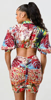 “VESTA” Floral Print Skirt Set