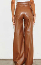 Load image into Gallery viewer, “Kris” Cognac Faux Leather Pants
