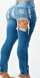 “REMI” Skinny Ripped Jeans (PLUS)