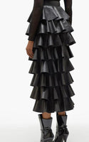 Black Layered Maxi Skirt